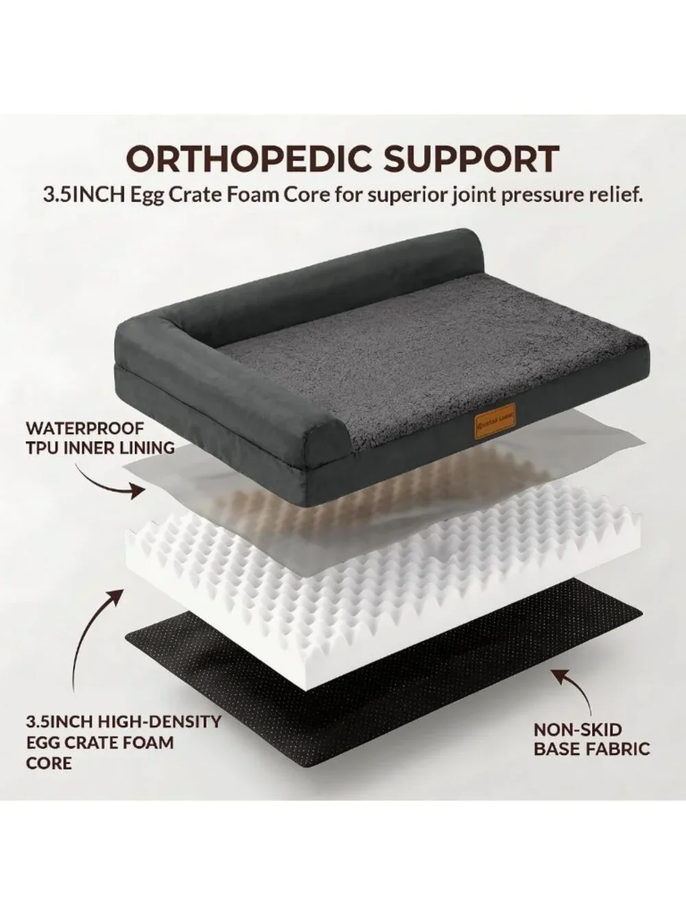 Large Orthopedic Dog Bed 36